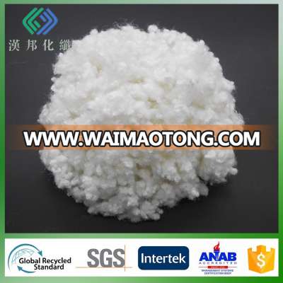 wholesale 15D/32mm semi virgin hollow conjugated polyester staple fiber silicon for stuffing